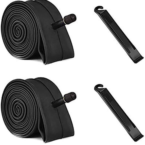 2 Pack 26 Inch Bike Tubes Plus 2 Tire Levers, 26"x1.75/1.95/x2/2.10/2.125 - Picture 1 of 7